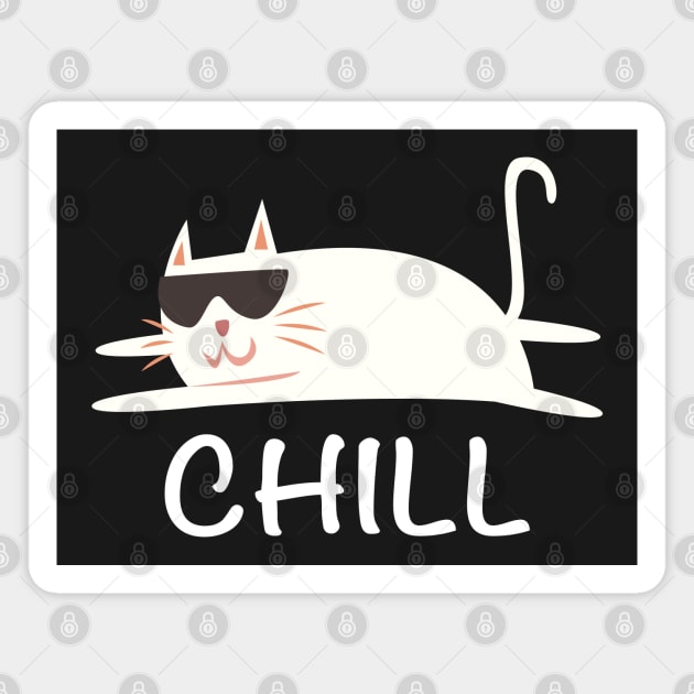 Chill Cat Funny Magnet by mstory